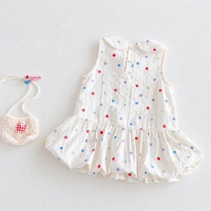 【BABY&KID】夏新作カラフルドットワンピースSK106107
