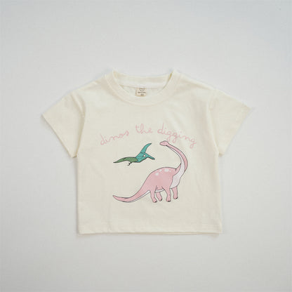 【BABY&KID】夏新作 恐竜プリント半袖TシャツSK091623
