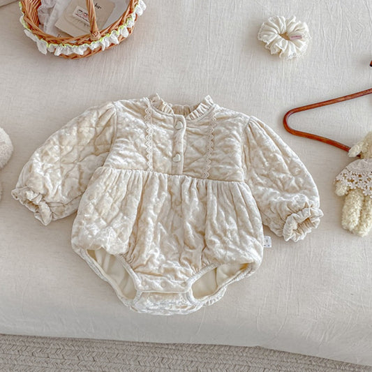 【BABY】冬新作キルティングベロアカバーオールSK103004