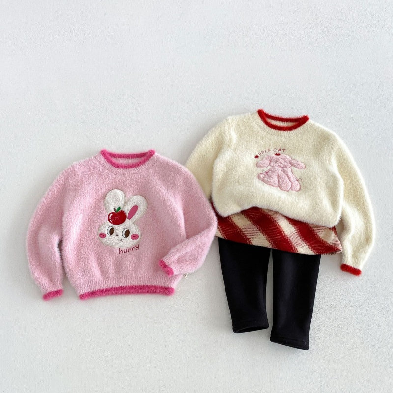 【BABY&KID】冬新作カートゥーン刺繍ニットSK108512