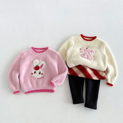 【BABY&KID】冬新作カートゥーン刺繍ニットSK108512