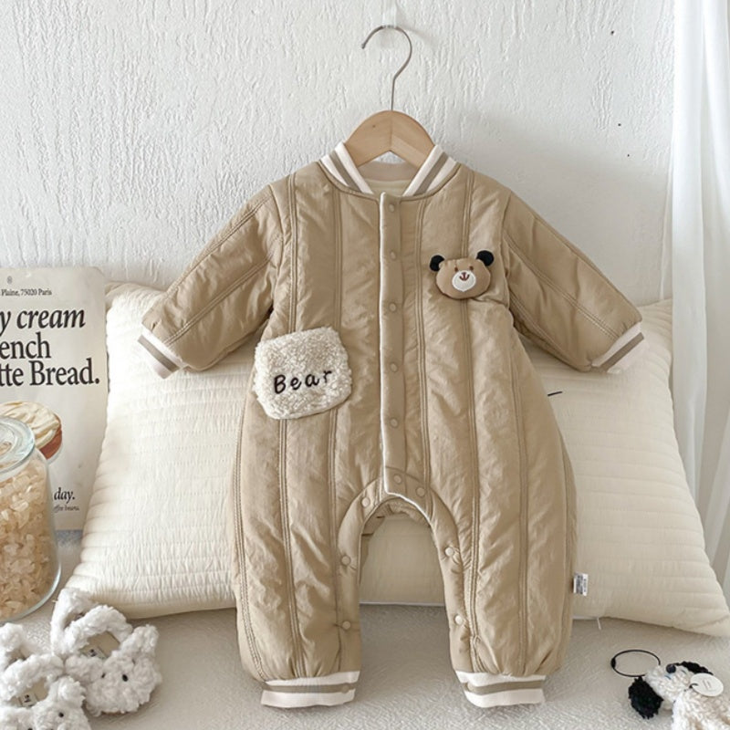 【BABY】冬新作くまさん裏起毛カバーオールSK102716