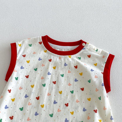 【BABY】夏新作総柄ロンパースSK105607