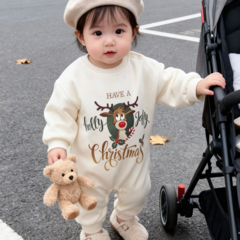 【BABY】クリスマス鹿カバーオールSK103201