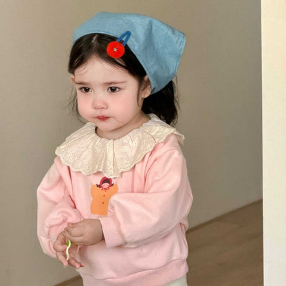 【BABY&KID】レース襟カートゥーンスウェットSK104311