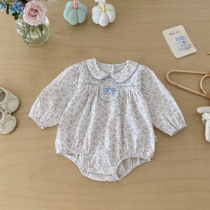 【BABY】小花柄コットンロンパースSK103409