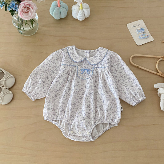 【BABY】小花柄コットンロンパースSK103409