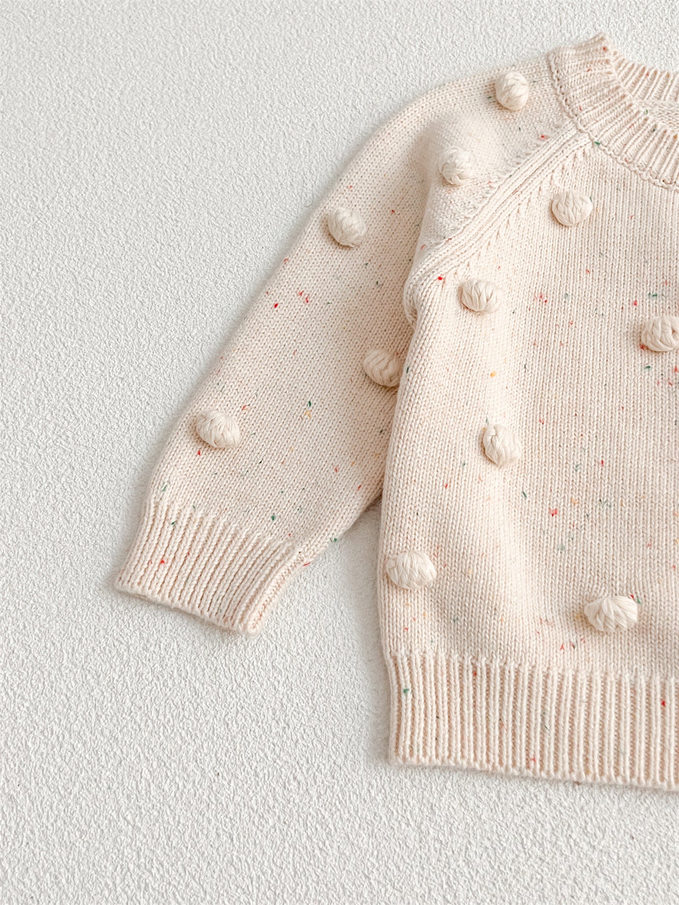 【BABY】レトロポンポン付きカーディガン、サロペットSK022708