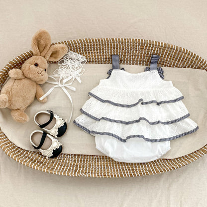 【BABY&KID】夏新作 可愛い刺繍キャミトップス＆ショートパンツSK080114
