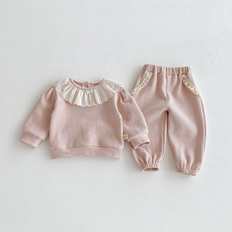 【BABY&KID】レース襟セットアップSK100333