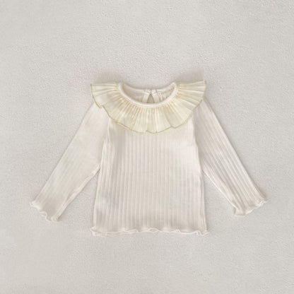 【BABY&KID】プリーツ襟長袖TシャツSK100633