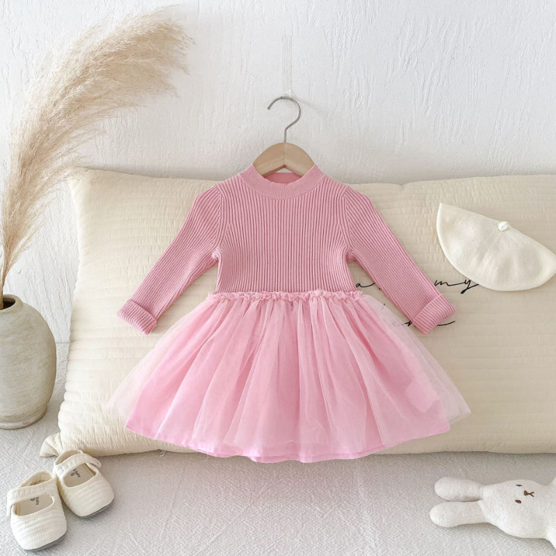 【BABY&KID】ニットチュールワンピースSK100337