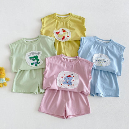 【BABY&KID】夏新作ワッペンセットアップSK105517