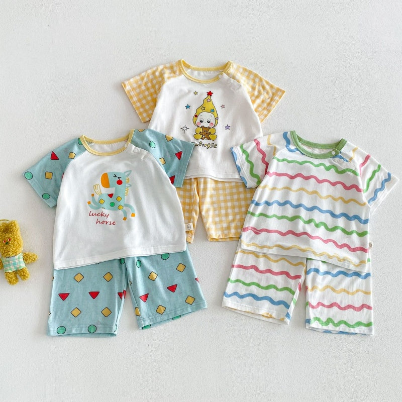 【BABY&KID】夏新作カートゥーンプリントセットアップSK105601