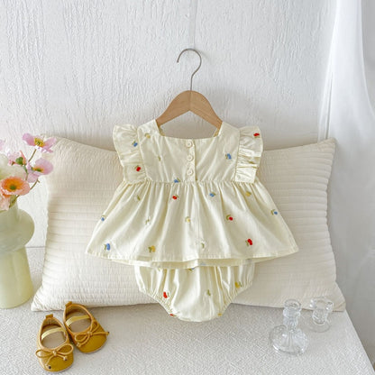 【BABY】夏新作スウィート小花柄セットアップSK105818