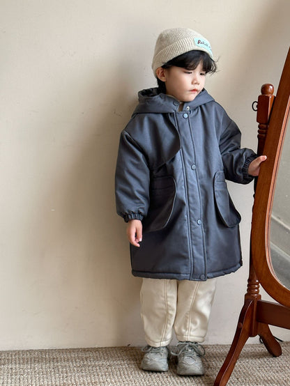 【BABY&KID】裏起毛オシャレ暖かいコートSK012604