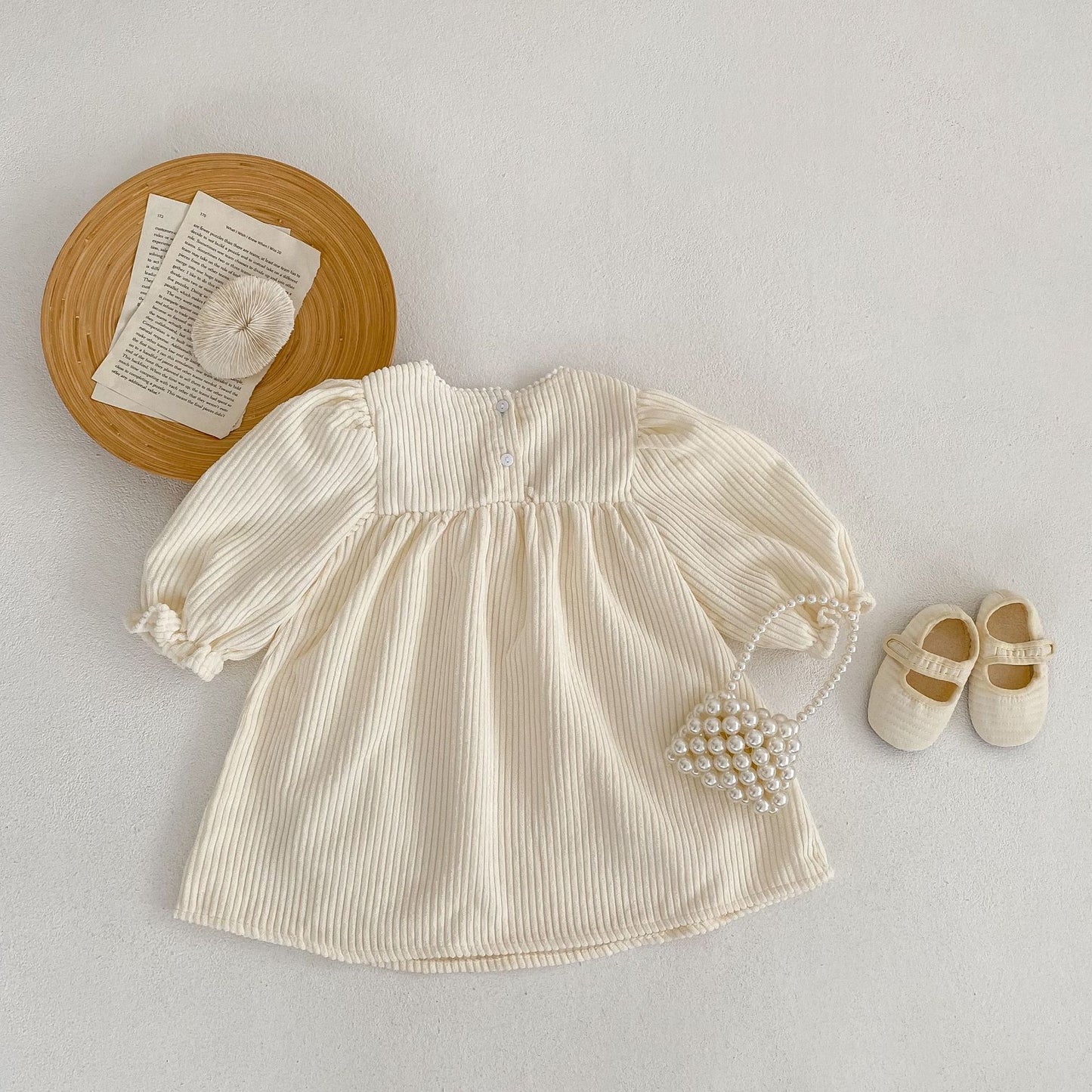 【BABY&KID】コーデュロイフラワークリーワンピースSK031804