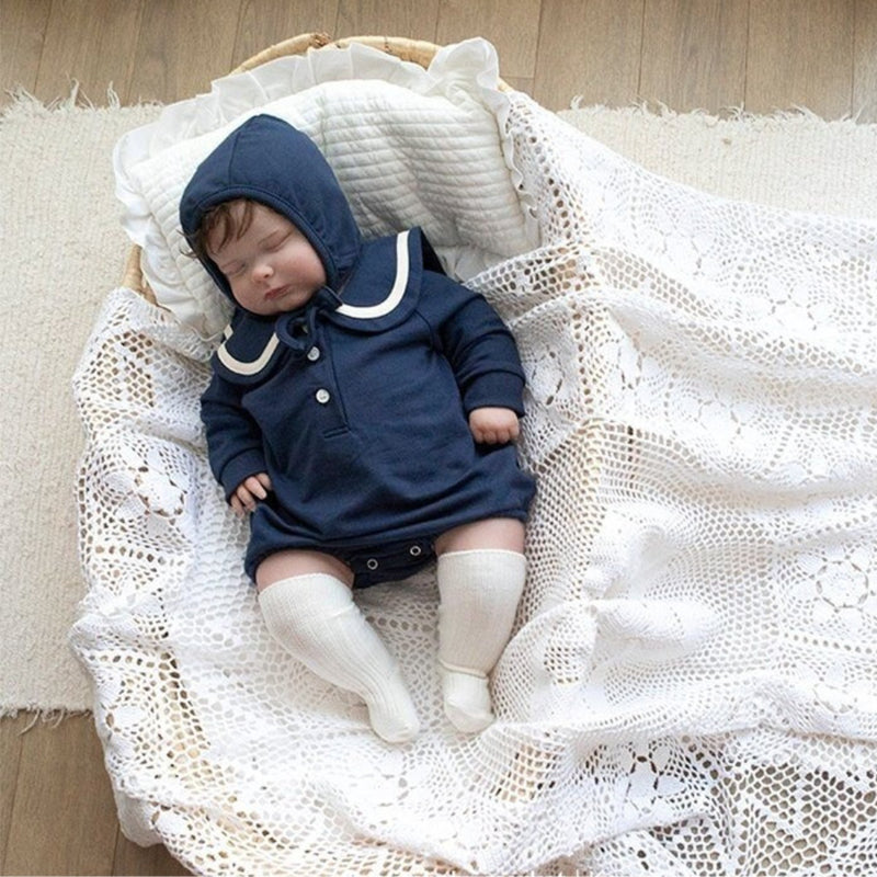【BABY】配色パイピング大襟ロンパースSK010315
