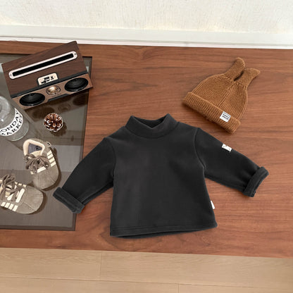 【BABY&KID】冬新作 両面フリース袖ワッペントップスSK102327
