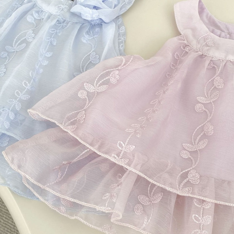 【BABY&KID】夏新作刺繍チュールセットアップSK106505