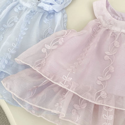 【BABY&KID】夏新作刺繍チュールセットアップSK106505