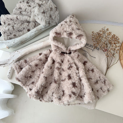 【BABY】厚手のプリントが可愛いケープSK11539