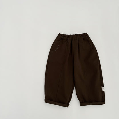 【BABY&KID】配色カジュアルマウンテンパーカー、ブラウンパンツSK100220