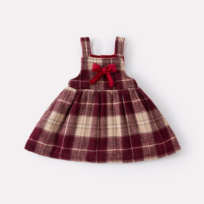 【BABY】冬新作チェックあったか厚手ジャンパースカートSK103117