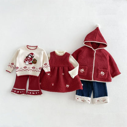 【BABY&KID】うさぎ刺繍中綿ジャケット、ワンピース、ニット、パンツ、トップスSK108118