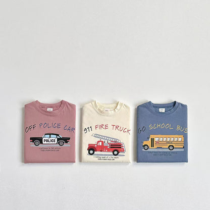 【BABY&KID】夏新作 車柄プリントTシャツSK090806