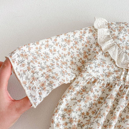 【BABY】韓国風小花柄ロンパースSK103619