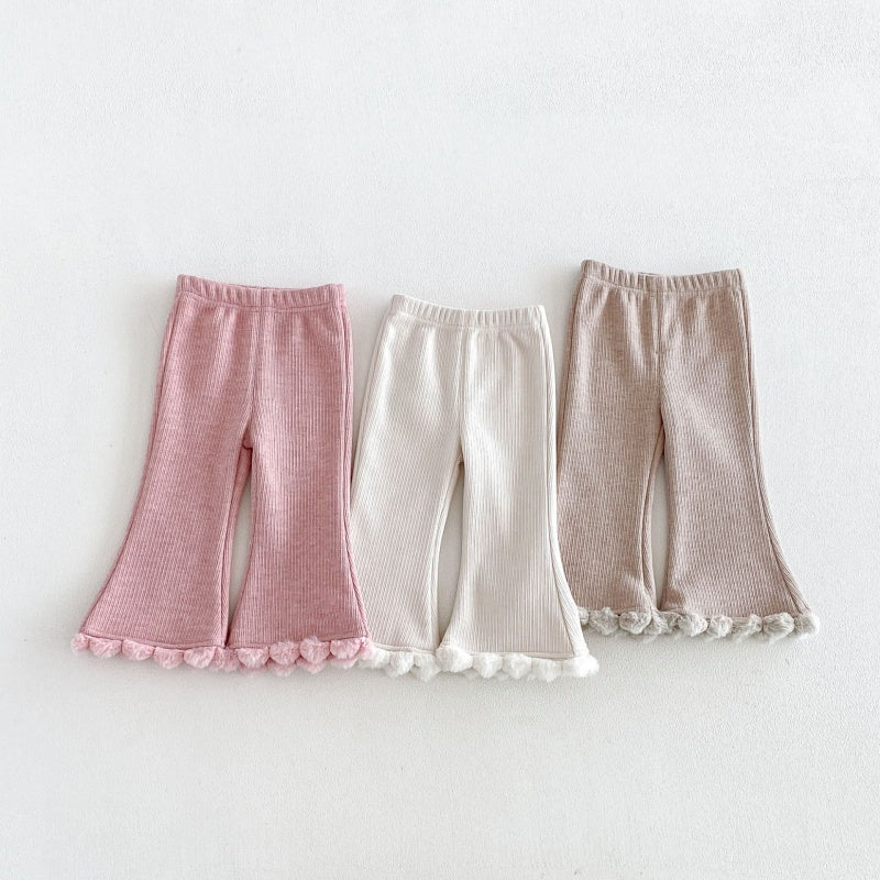 【BABY&KID】無地裏起毛フレアパンツSK108105