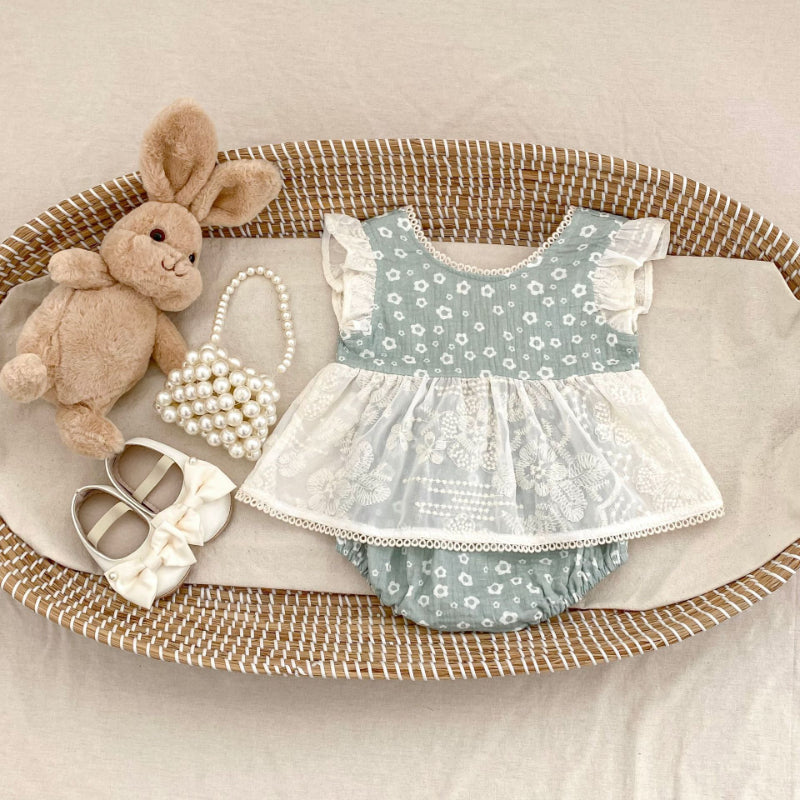 【BABY&KID】夏新作 ダブルガーゼプリントトップス＆ショートパンツSK080110