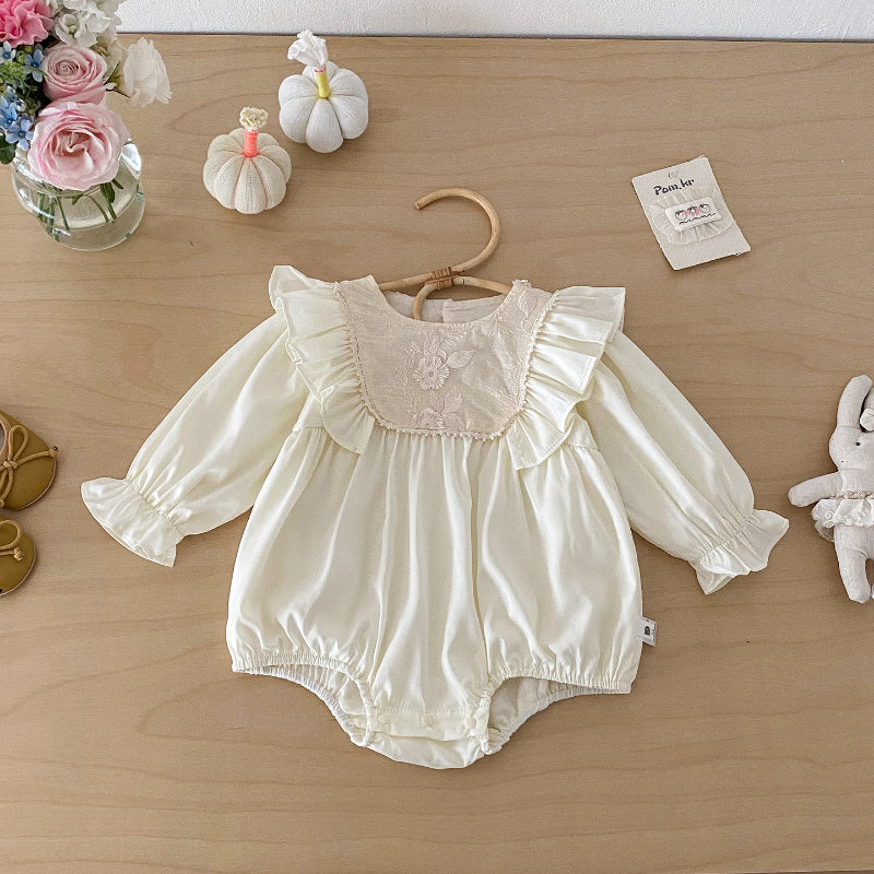 【BABY】フリルドールカラーロンパースSK103410