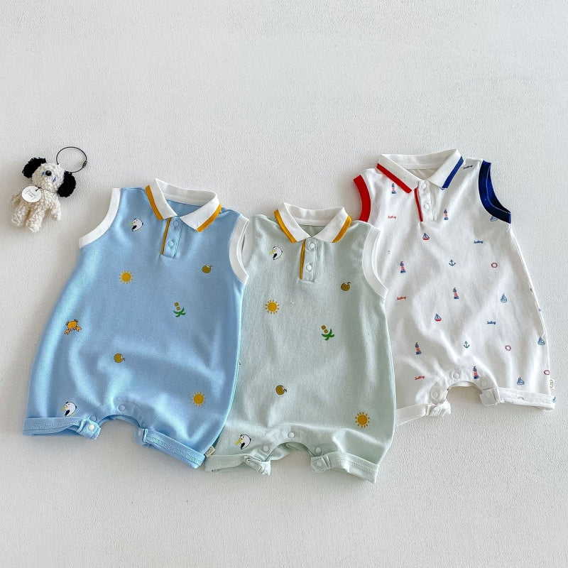【BABY】夏新作カートゥーンプリントカバーオールSK105609