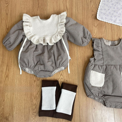 【BABY-予約限定】冬新作レトロチェックロンパースSK102230