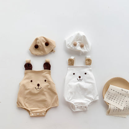 【BABY】夏新作 かわいいクマのロンパース&帽子SK081710