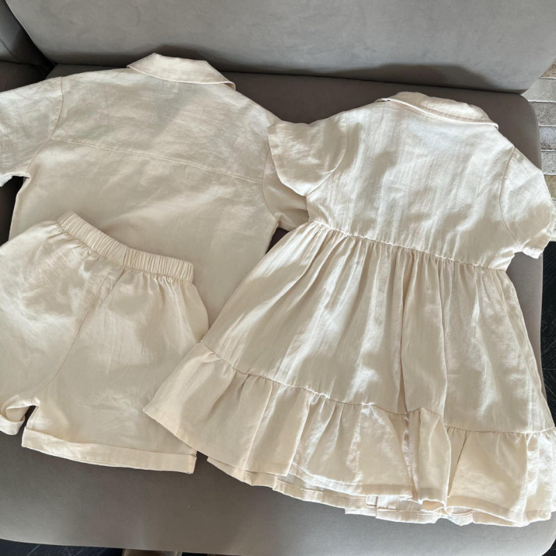 【BABY＆KID】夏新作 フラワー刺繍セットアップ、ワンピースSK063024