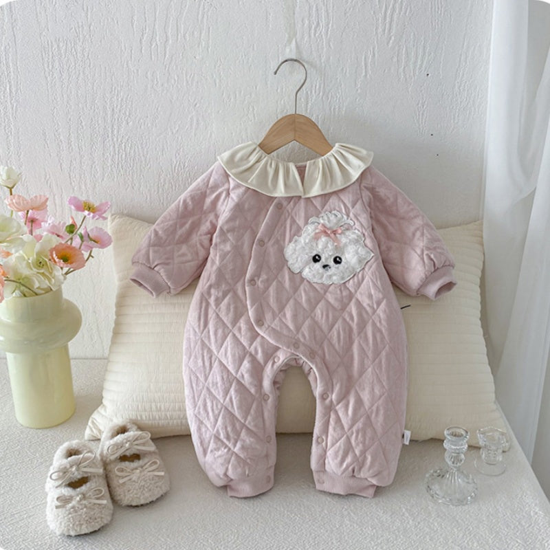 【BABY】冬新作わんちゃんフリル襟カバーオールSK102706