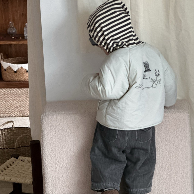 【BABY&KID】冬新作韓国風キャラ柄中綿アウターSK103131