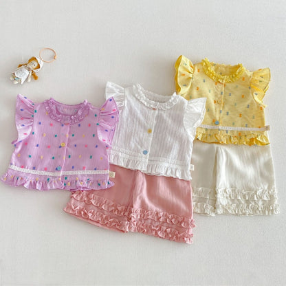 【BABY&KID】夏新作 フリルブラウスSK105212