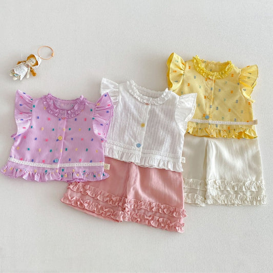 【BABY&KID】夏新作 フリルブラウスSK105212