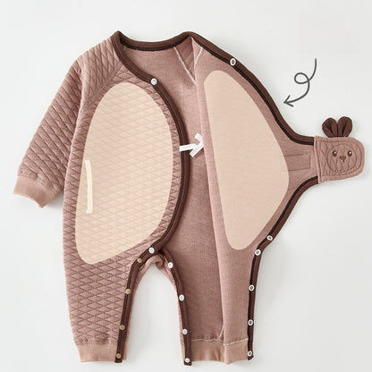 【BABY】冬新作北欧風無地薄綿カバーオールSK102609