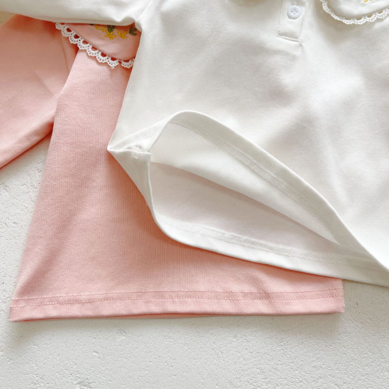 【BABY】刺繍翻襟TシャツSK092828