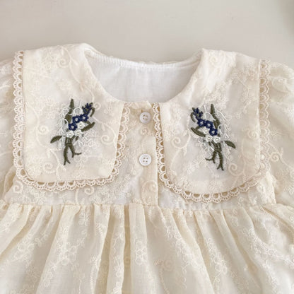 【BABY】刺繍襟付きロンパースSK106901