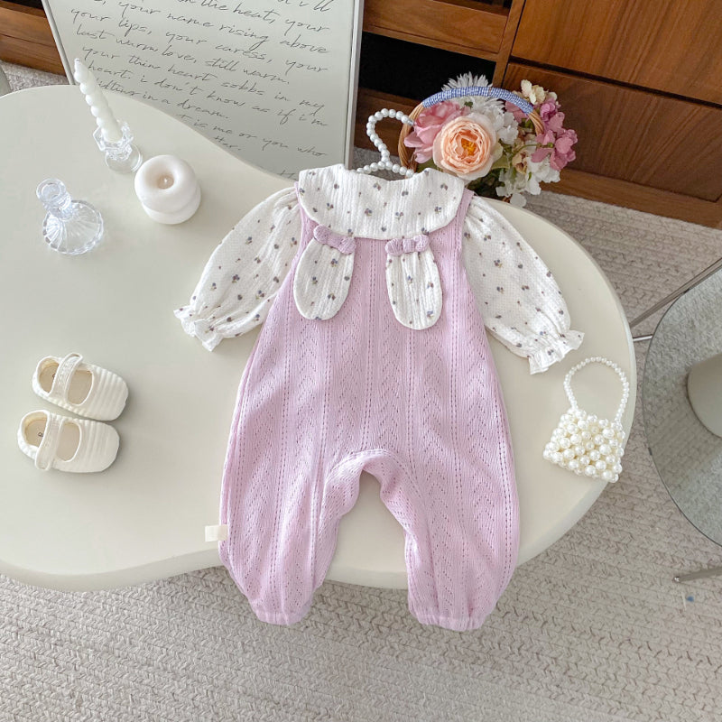 【BABY】ハートサロペット＆花柄トップスSK092508