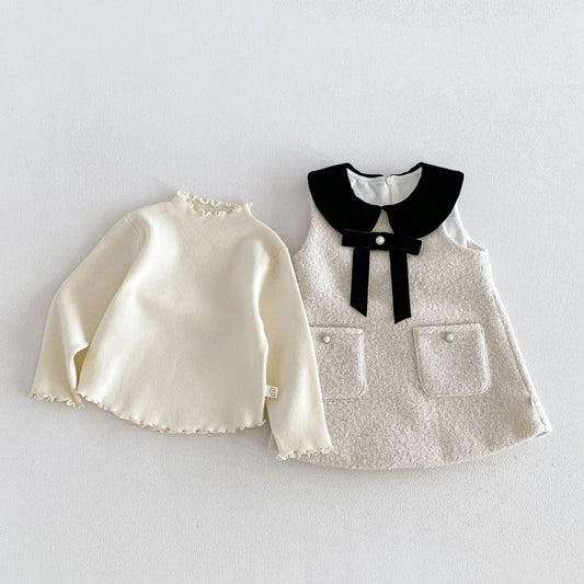 【BABY&KID】ツイード風ワンピース、ニットSK108109