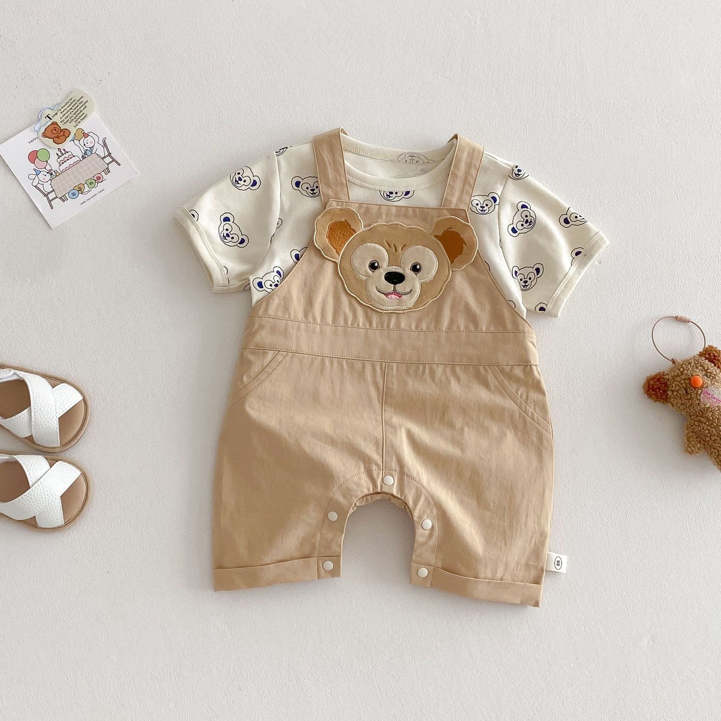 【BABY】夏新作  総柄カートゥーンロンパース、サロペット、ＴシャツSK061602