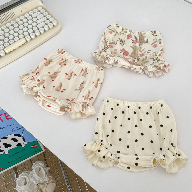 【BABY】夏新作 フリル袖トップス＆レースショートパンツSK080828