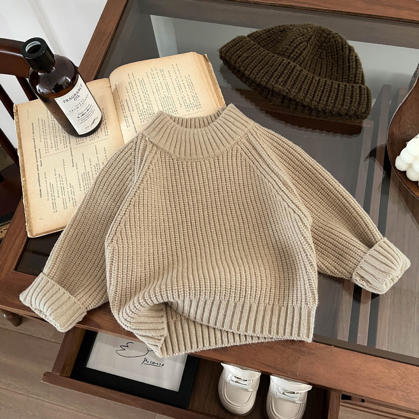 【BABY&KID】冬新作レトロなソリッドカラーのセーターSK11435